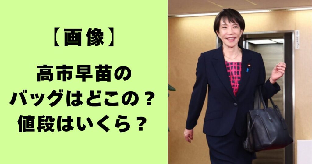 画像・高市早苗のバッグはどこの？値段はいくら？