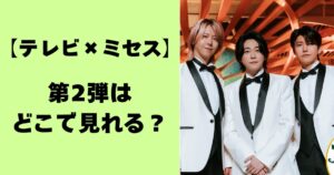【テレビミセス】第２弾はどこで見れる？