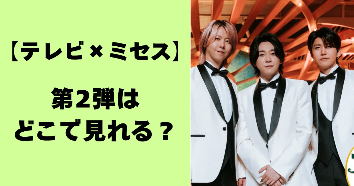 【テレビミセス】第２弾はどこで見れる？